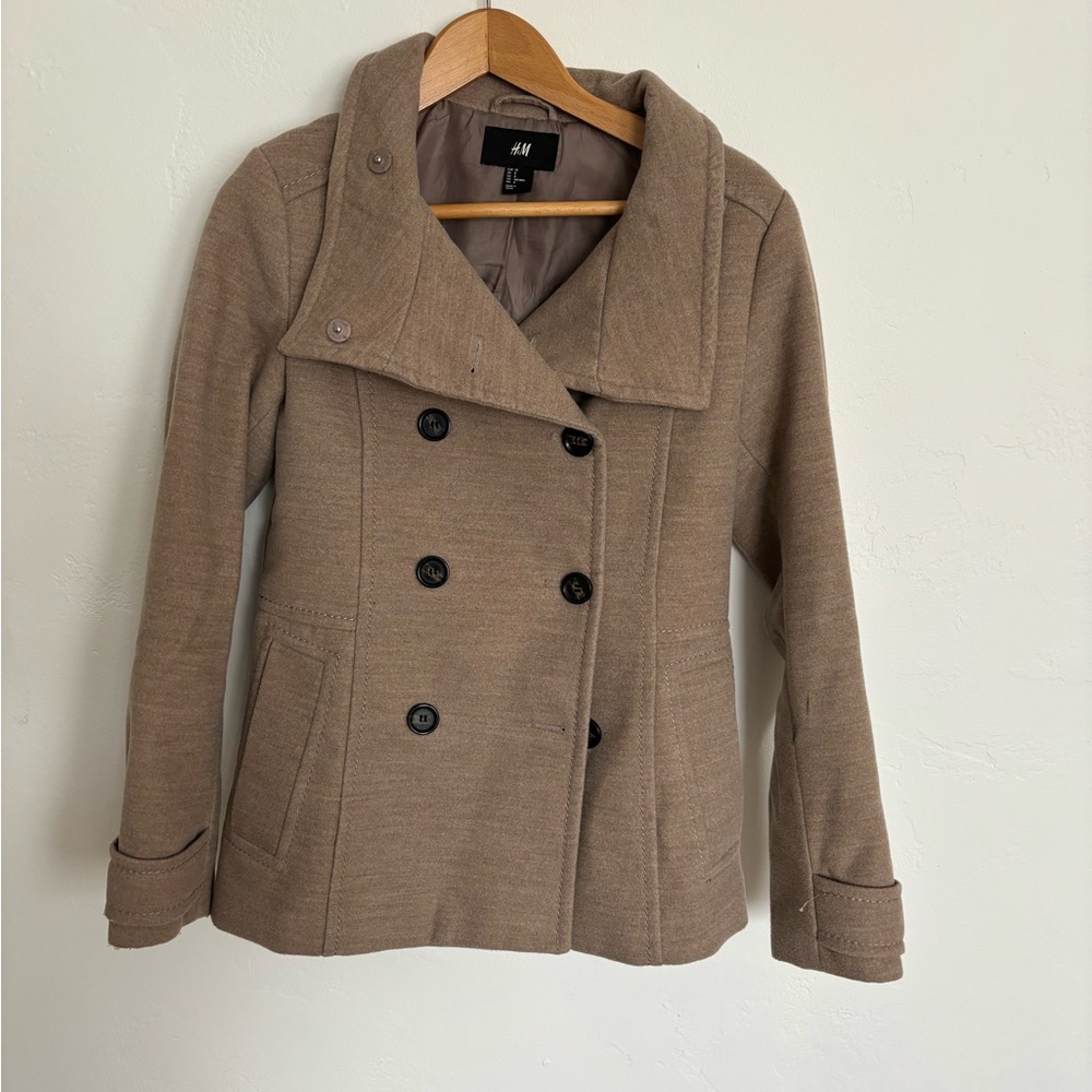 Brown pea coat
